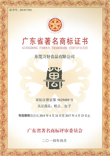 image-廣東省著名商標證書